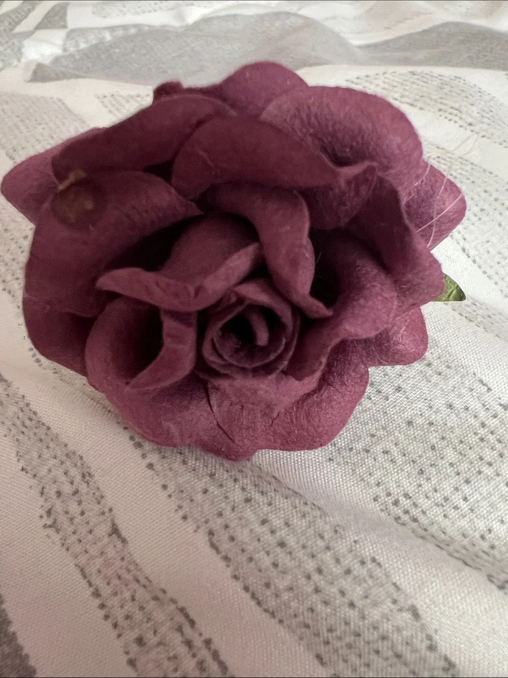 Purple Faux Rose Cork Wine Stopper